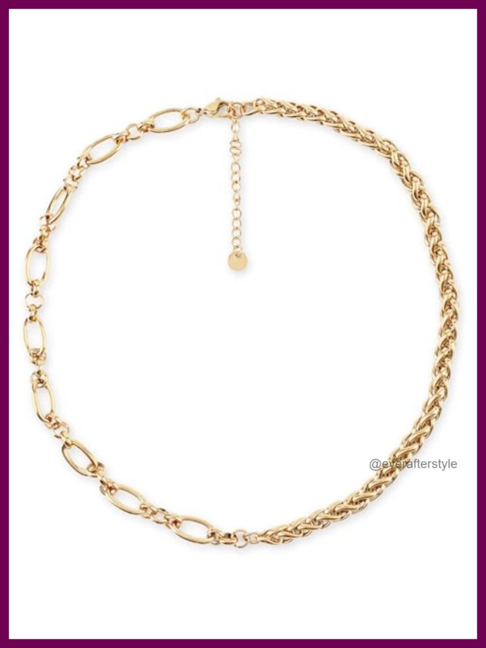 Chunky 18K Gold Plated Stainless Steel Waterproof Necklace Chain Fashion